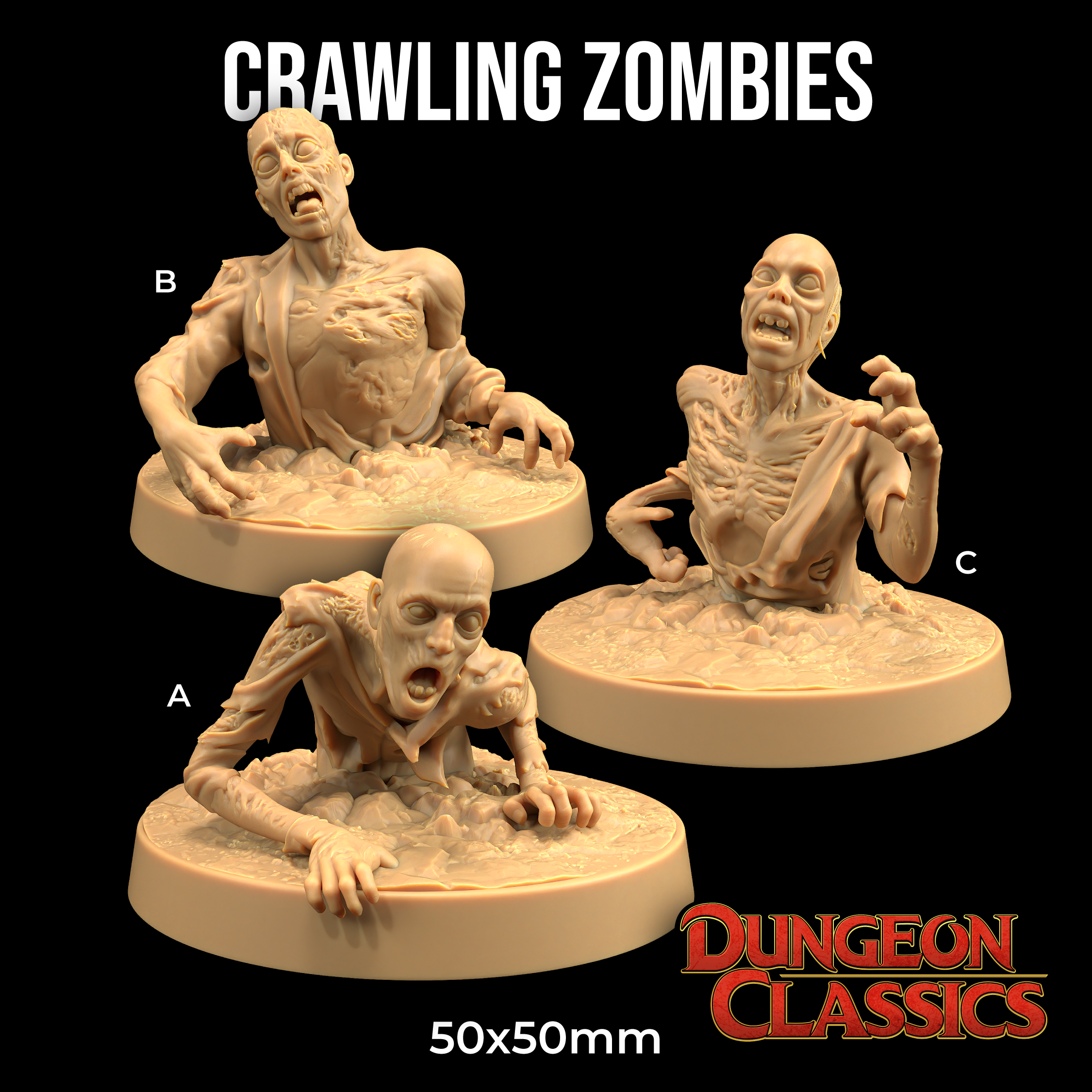 Crawling Zombies | PRESUPPORTED | Dungeon Classics